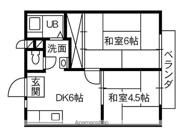 ファミール佐藤(2DK/2階)の間取り写真