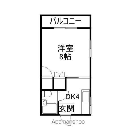 コーポ緑台(1K/3階)の間取り写真