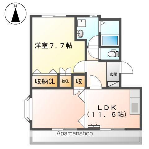エメラルド・ノービレⅢ(1LDK/2階)の間取り写真
