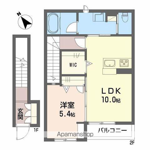 シャーメゾンT(1LDK/2階)の間取り写真