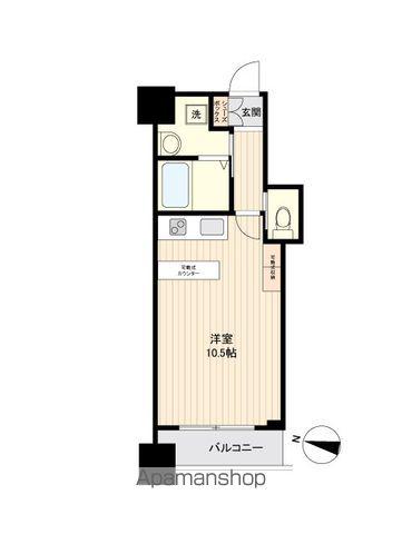 HF西公園レジデンス(ワンルーム/3階)の間取り写真