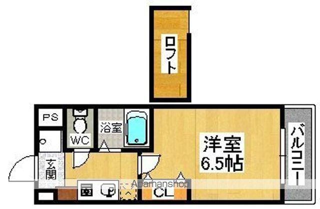 フレンドシップ2(1K/4階)の間取り写真