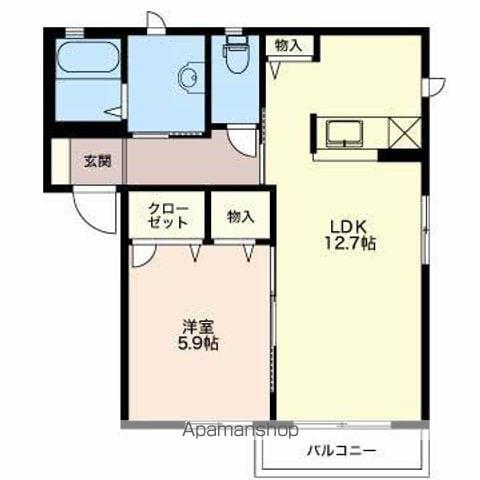 スカリエッティ(1LDK/1階)の間取り写真