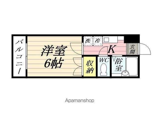 ルミナスナガセ(1K/2階)の間取り写真