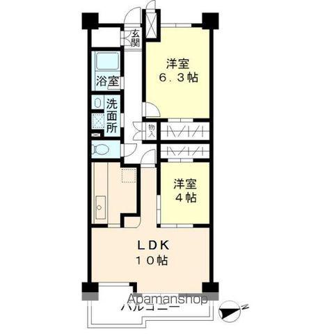 グリーンヒルズ目白(2LDK/6階)の間取り写真