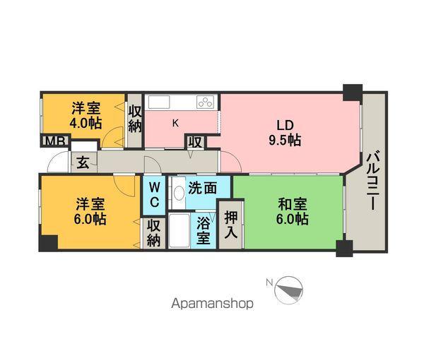 カレントさくらⅡ(3LDK/3階)の間取り写真