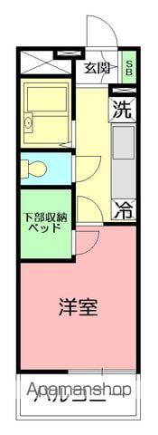 レオパレスMIYAⅡ(1K/1階)の間取り写真