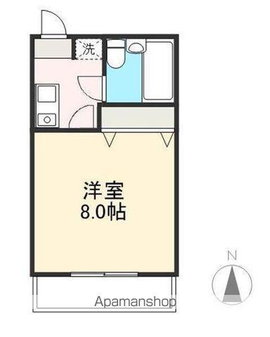 ローテンブルグⅠ(1K/2階)の間取り写真