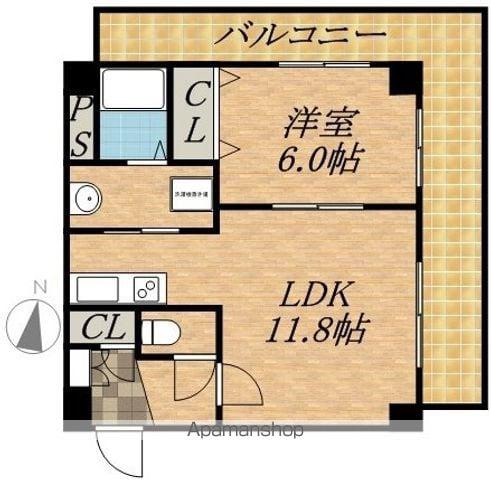 ティアラタワー中島倶楽部(2LDK/32階)の間取り写真