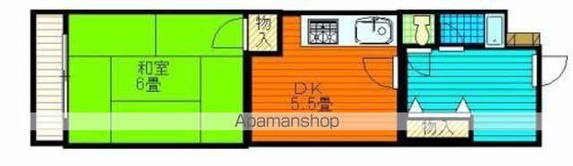 メゾンミヤザキ山越(1DK/3階)の間取り写真