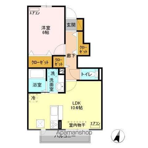 サンハウスナカノIII(1LDK/1階)の間取り写真