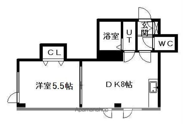 ロイヤルキャッスル壱番館(1LDK/3階)の間取り写真