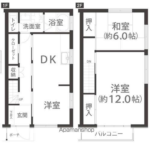 ウェストコートさぎや(2LDK)の間取り写真