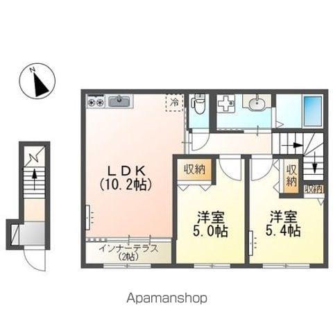 VIALUCE(2LDK/2階)の間取り写真