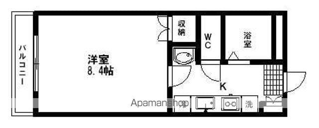 スペリオール北山(1K/1階)の間取り写真