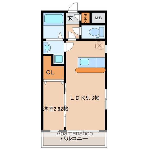 オリンピア長町(1LDK/5階)の間取り写真
