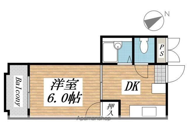 プレアール茶屋町(1DK/3階)の間取り写真