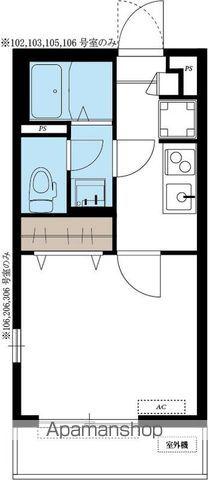 リブリ・ラポルト二俣川(1K/2階)の間取り写真