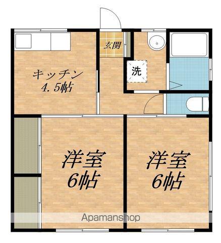 飯田線 駒ケ根駅 徒歩14分 1階建 築38年(2K)の間取り写真