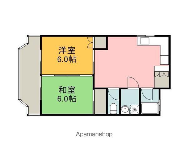 日興マンションB棟(2DK/2階)の間取り写真