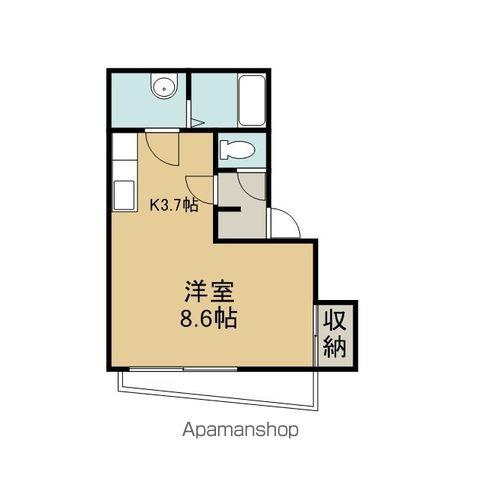 ロイヤルヒルズ大沢川原(ワンルーム/3階)の間取り写真