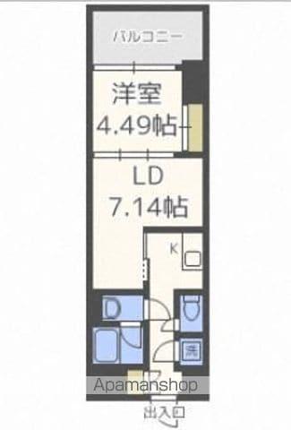 JIGYO HIKARI TERRACE(2K/4階)の間取り写真