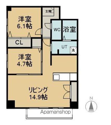 プリミエール海テラス(2LDK/1階)の間取り写真