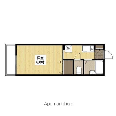 セジュール岩本(ワンルーム/2階)の間取り写真