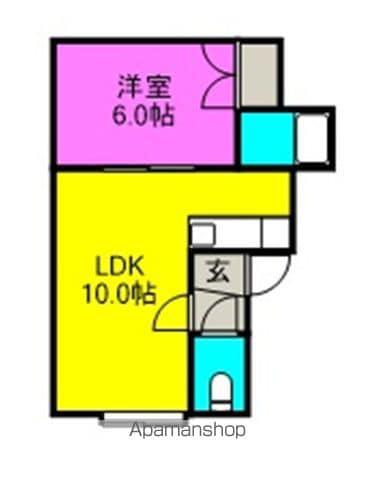 ガレリア石山(1LDK/2階)の間取り写真