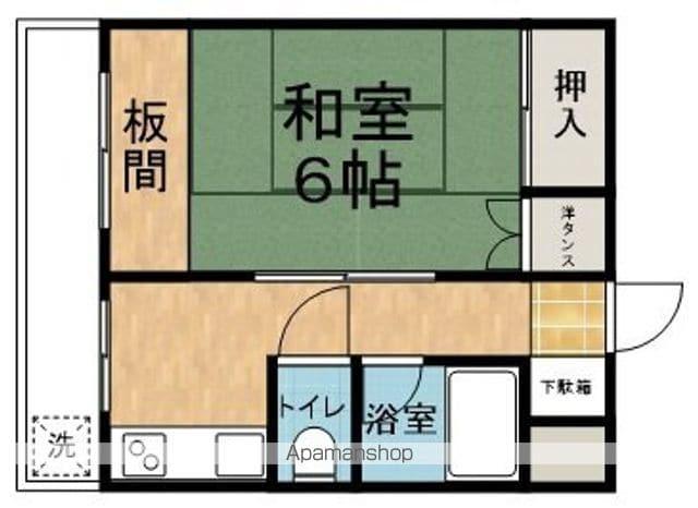 ユースハイツ(1K/2階)の間取り写真