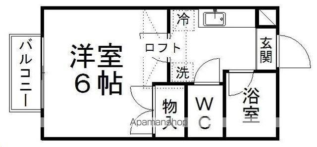 アイショウヴィラ旭ケ丘10(1K/1階)の間取り写真