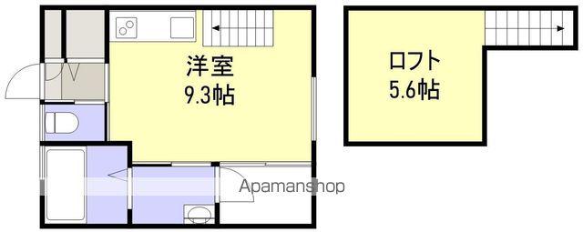 ガーデンコート本町(1K/2階)の間取り写真