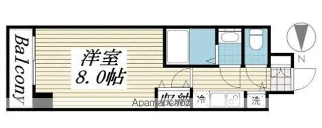 メゾンドヴィレ品川(1K/13階)の間取り写真