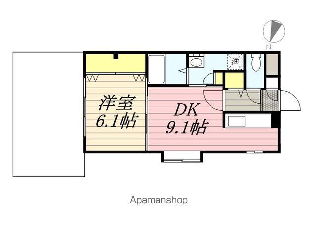 ブラン・ネージュ(1LDK/1階)の間取り写真