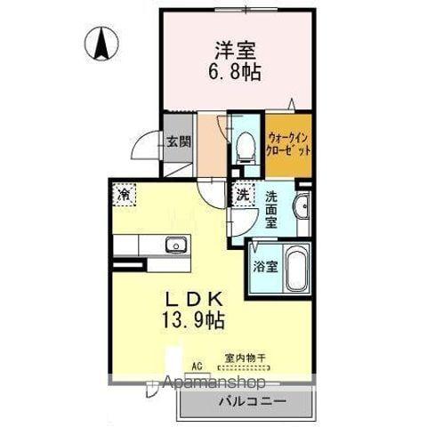 RE・EARTHの杜 にじ(1LDK/3階)の間取り写真