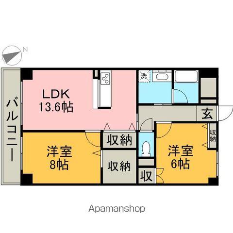 MYM千代田(2LDK/6階)の間取り写真