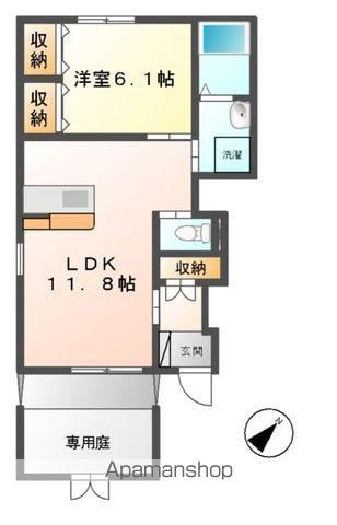 アトランティス(1LDK/1階)の間取り写真