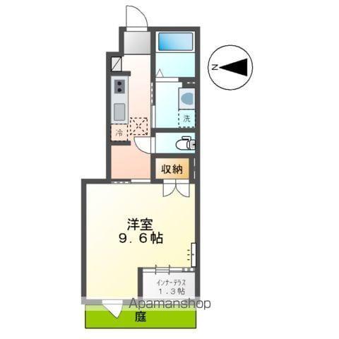 ハニー レジデンス(1K/1階)の間取り写真