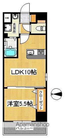 AT.イースト(1LDK/5階)の間取り写真
