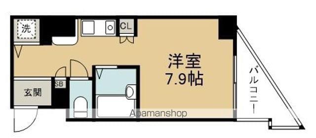 エムロード福島(ワンルーム/6階)の間取り写真