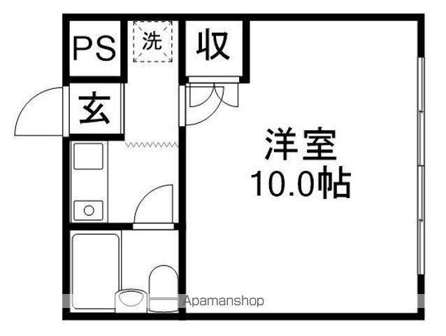 北脇マンション(1K/4階)の間取り写真