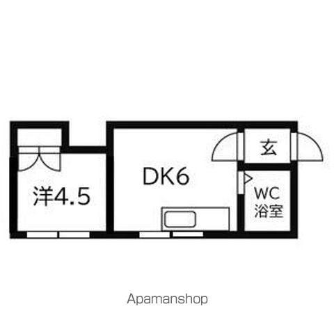 第5コスモハイツ(1DK/4階)の間取り写真