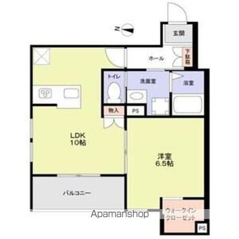 PRUNIER(1LDK/1階)の間取り写真