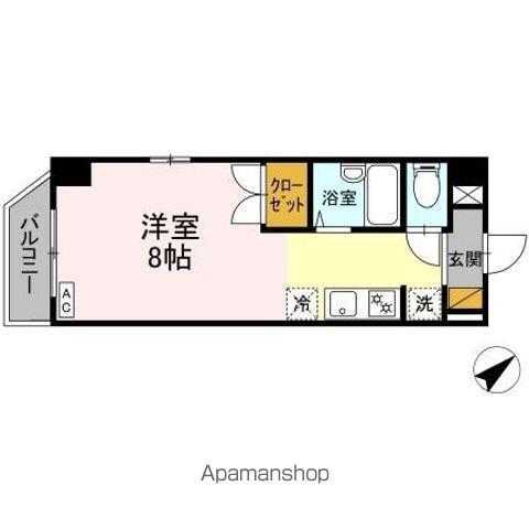 KM・スプリングス(ワンルーム/3階)の間取り写真