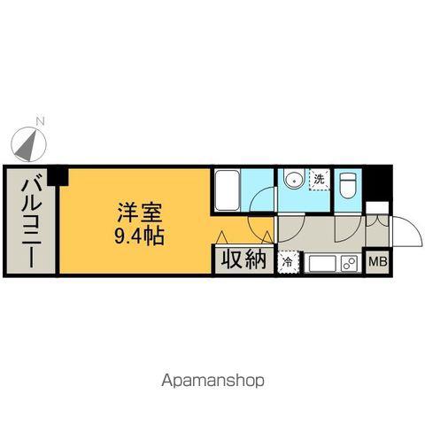 セノアタワー泉(1K/9階)の間取り写真