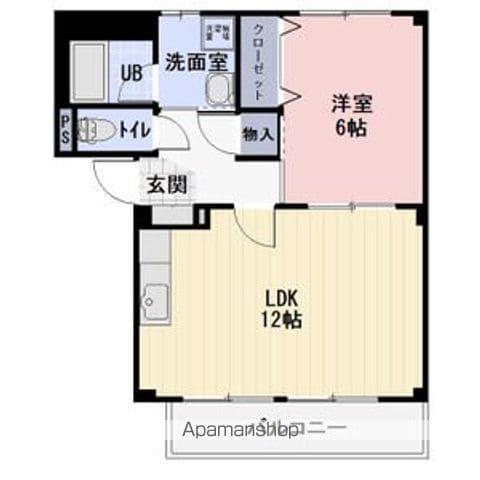 エバーグリーンハイム B(1LDK/1階)の間取り写真