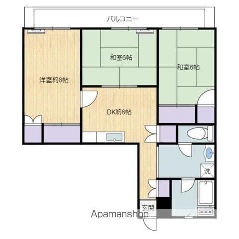 ラ・メゾンあさひ(3DK/3階)の間取り写真