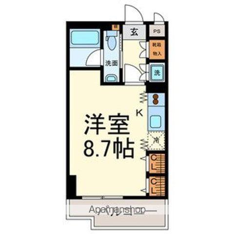 グランルージュ栄Ⅱ(ワンルーム/8階)の間取り写真