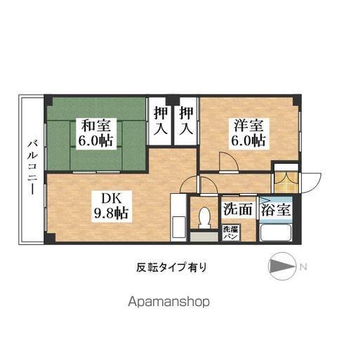 ガーデンハイツⅡ(2DK/1階)の間取り写真