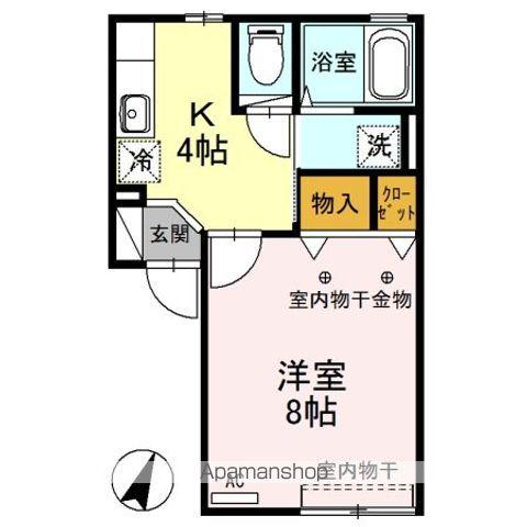 プリムローズ前田(1K/2階)の間取り写真